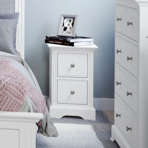 Brescia Small Bedside Cabinet White