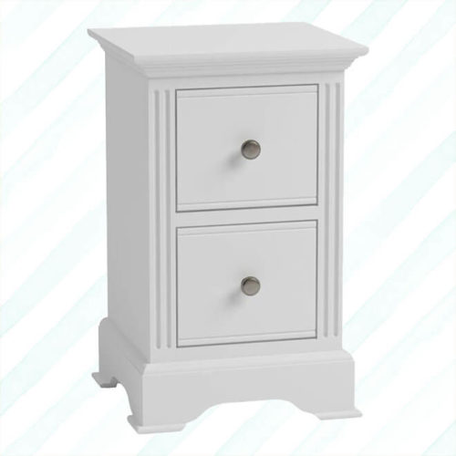 Brescia Small Bedside Cabinet White