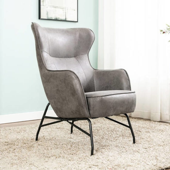 Perry Charcoal Armchair