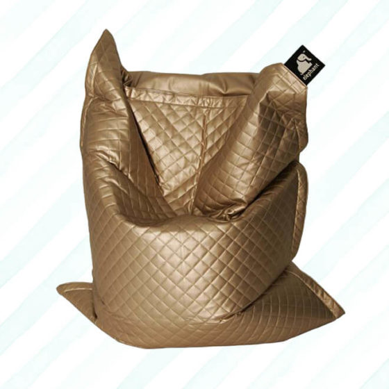 Elephant Jumbo Quilted Bean Bag Gold