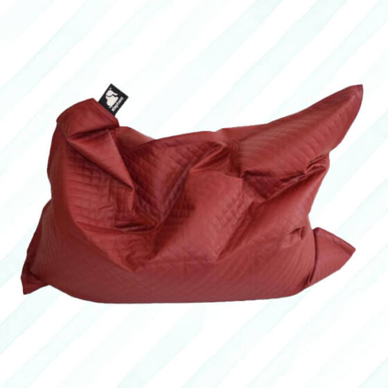 Elephant Jumbo Quilted Bean Bag Red