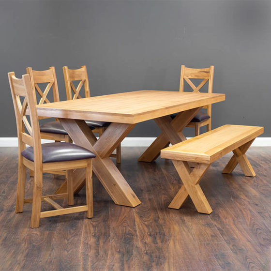 X Oak 1.8m Dining Table