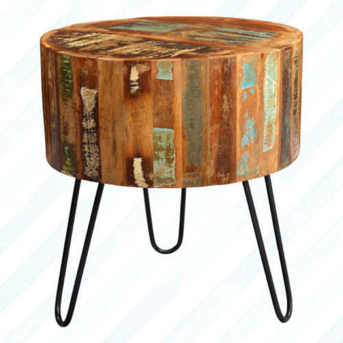 Coastal Drum Side Table