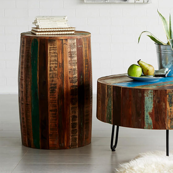 Coastal Drum Stool