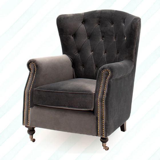 Dover Wingback Chair Grey