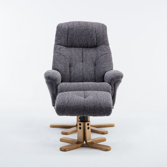 Dubai Recliner & Footstool – Lisbon Greyrey 7