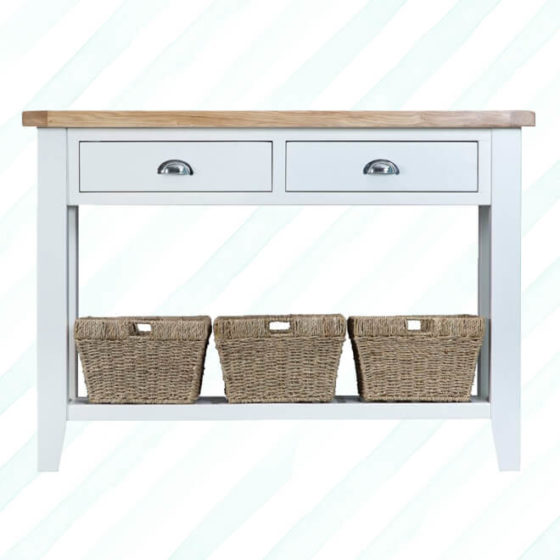 Torino Large Console Table White
