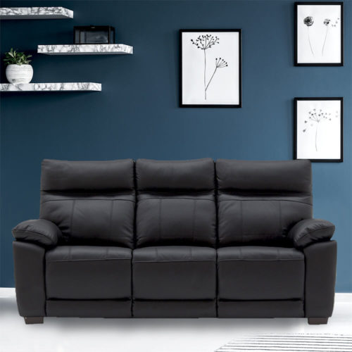 Prosecco 3 Seater Sofa - Black