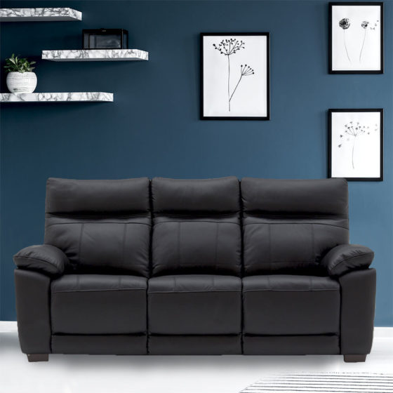 Prosecco 3 Seater Sofa – Black