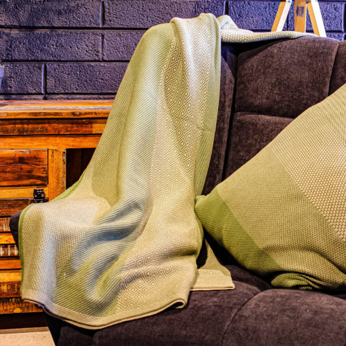 Elephant Green Throw