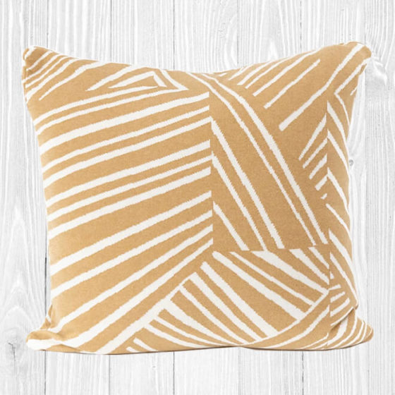 elephant yellow striped cushion