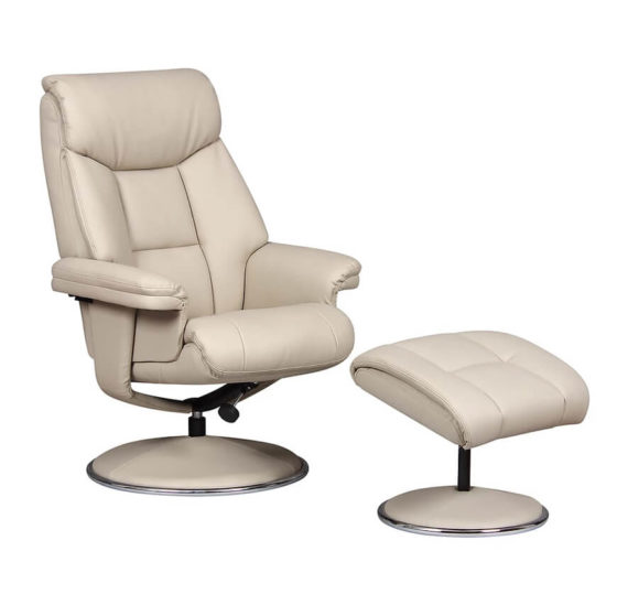 Biarritz Recliner & Footstool – Bone