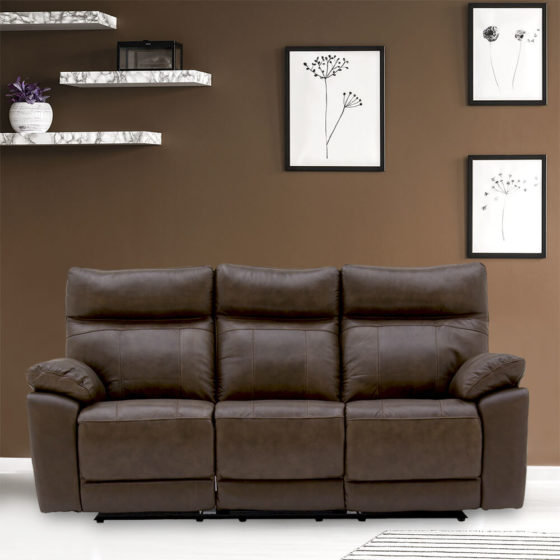Prosecco Reclining 3 Seater Sofa – Brown
