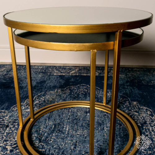 Avery Set of 2 Accent Tables - Gold