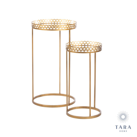 Ridgley Set of 2 Accent Tables – Gold