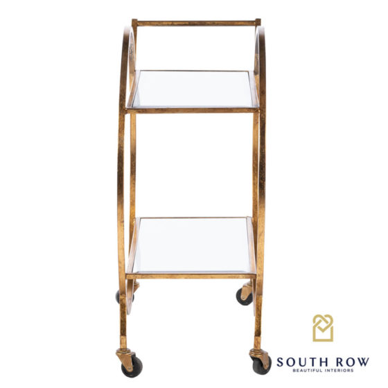 Harriet Circle Drinks Trolley Gold