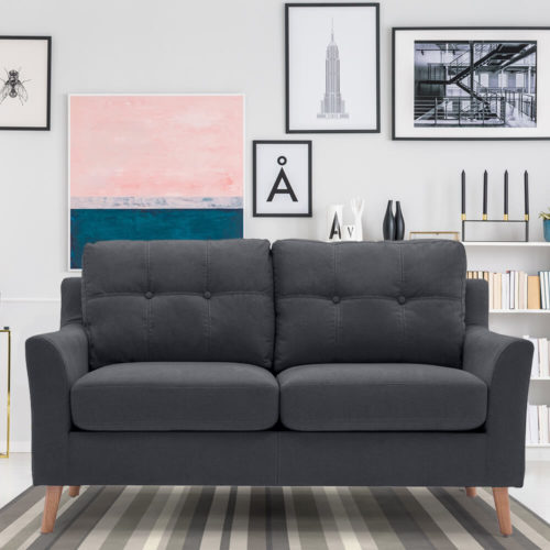Olten 2 Seater Sofa - Charcoal