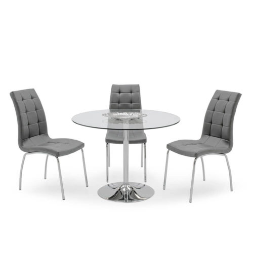 Orient Round Dining Table - Chrome