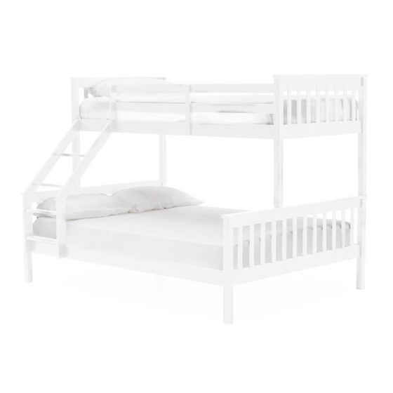 Sara Triple Sleeper Bunk Bed – White