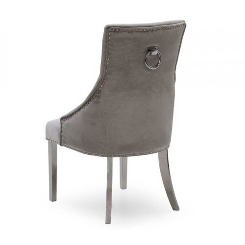 Belvedere Knockerback Dining Chair - Pewter