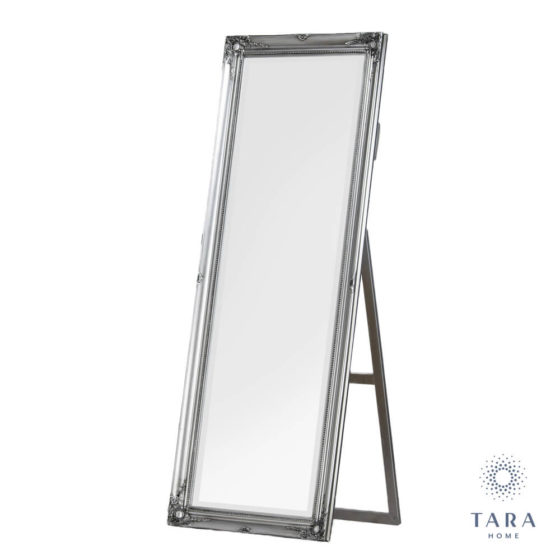 Chateau Wide Cheval Mirror – Silver