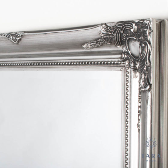 Chateau Wide Cheval Mirror – Silver