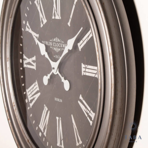 Jana Oversize Wall Clock - Rustic Grey