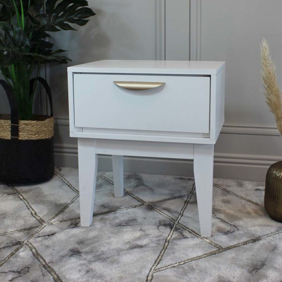 Lunar Bedside Locker – White