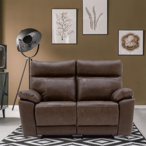 Prosecco 2 Seater Reclining Sofa - Brown