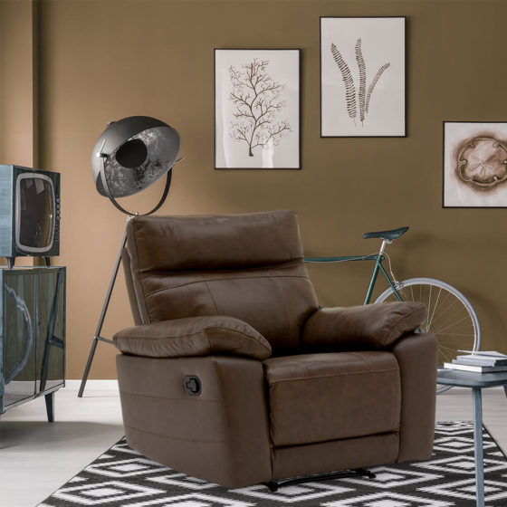 Prosecco Reclining Armchair – Brown