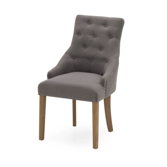 Hobart Dining Chair – Linen Grey