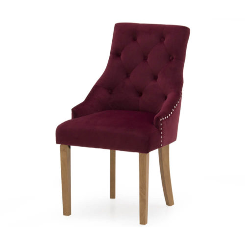Hobart Dining Chair - Velvet Crimson