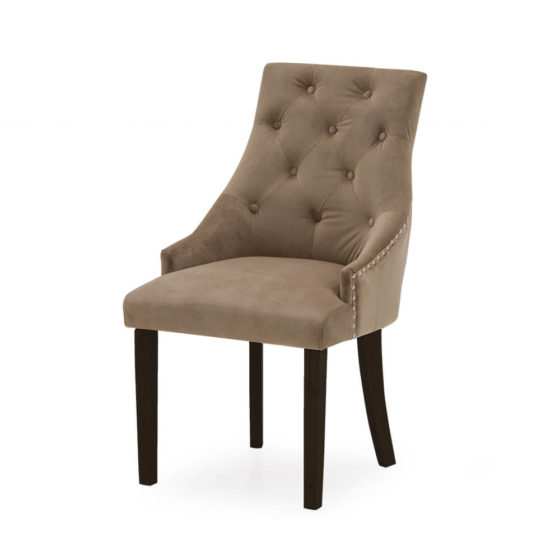 Hobart Dining Chair with Dark Leg – Velvet Cedar