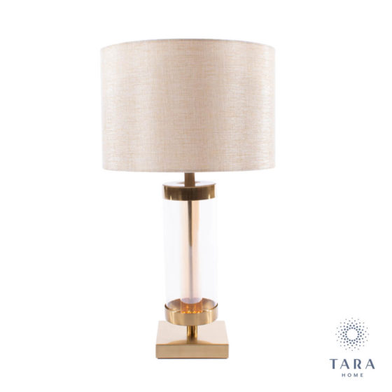 Jane Glass Cylinder Lamp Bronze Gold 54cm