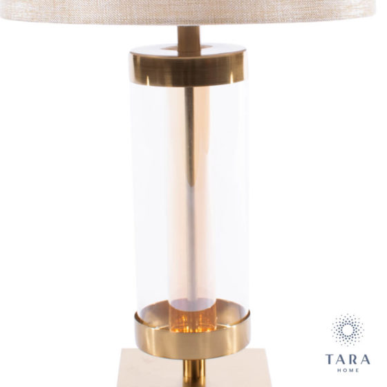 Jane Glass Cylinder Lamp Bronze Gold 54cm