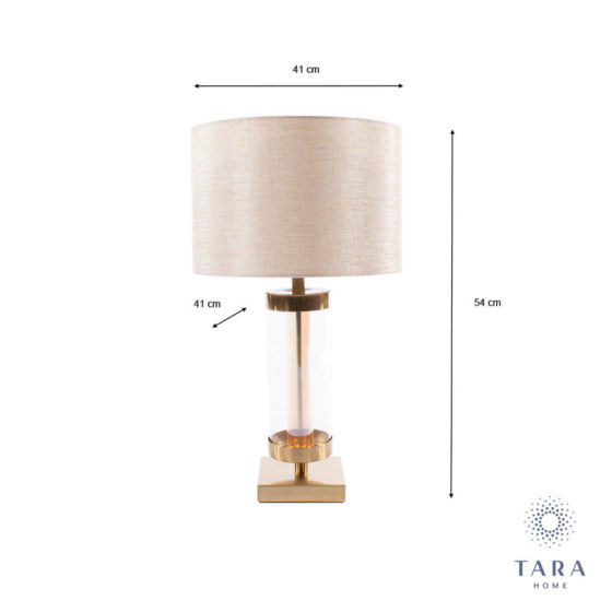 Jane Glass Cylinder Lamp Bronze Gold 54cm