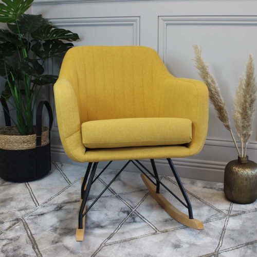 Katell Rocking Chair - Mustard