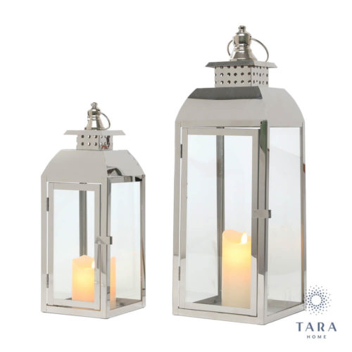 Tiffany Set of 2 Lanterns - Medium+Small