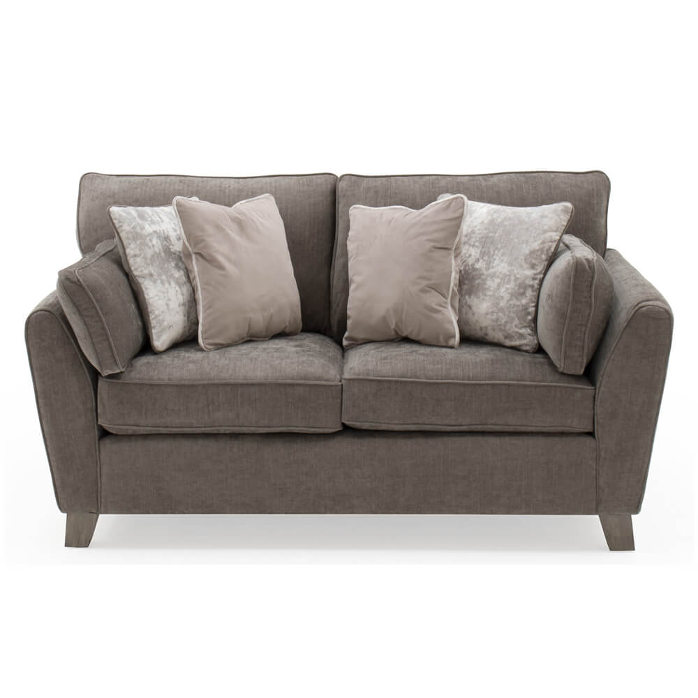 Cardiff 2 Seater Sofa Mushroom Chenille Fabric Get Furnished