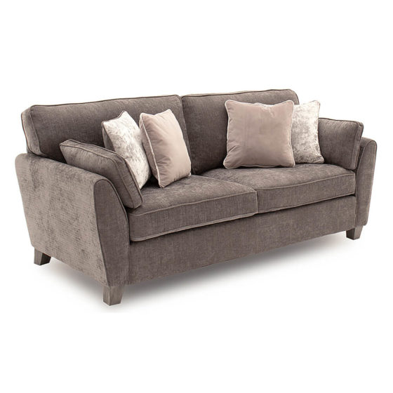 Cardiff 3 Seater Sofa Mushroom Chenille Fabric Get Furnished