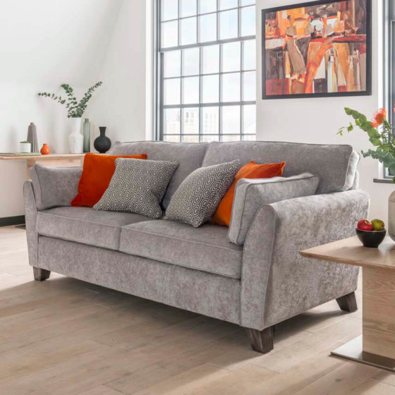 Cardiff 3 Seater Sofa – Silver