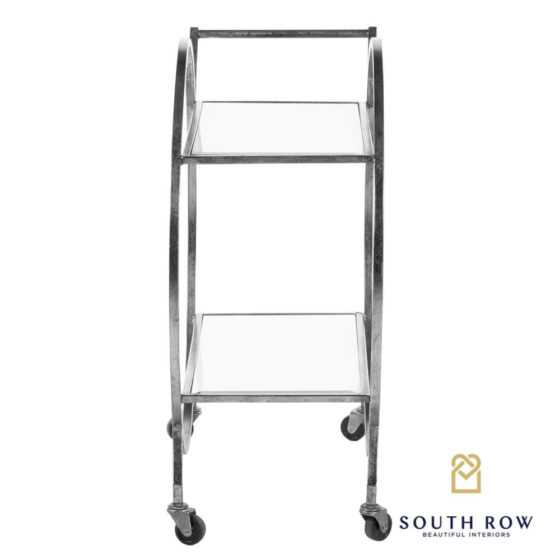 Harriet Circle Drinks Trolley Rectangle Silver