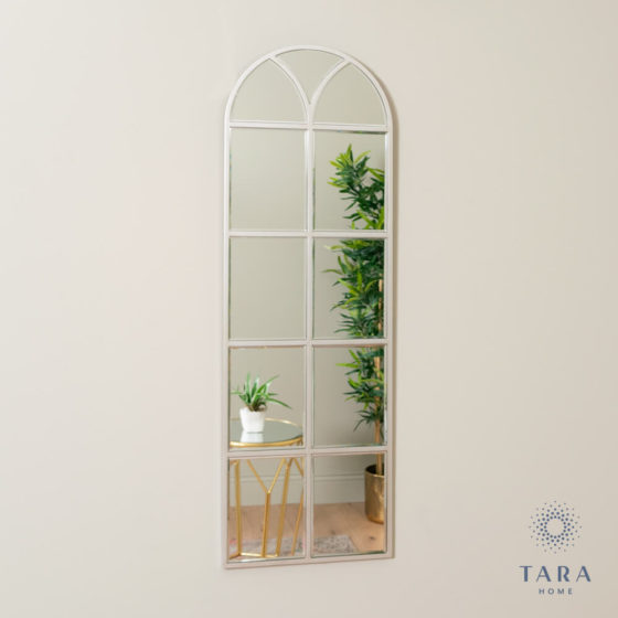 Slim Palladian Window Mirror Champagne 119cm