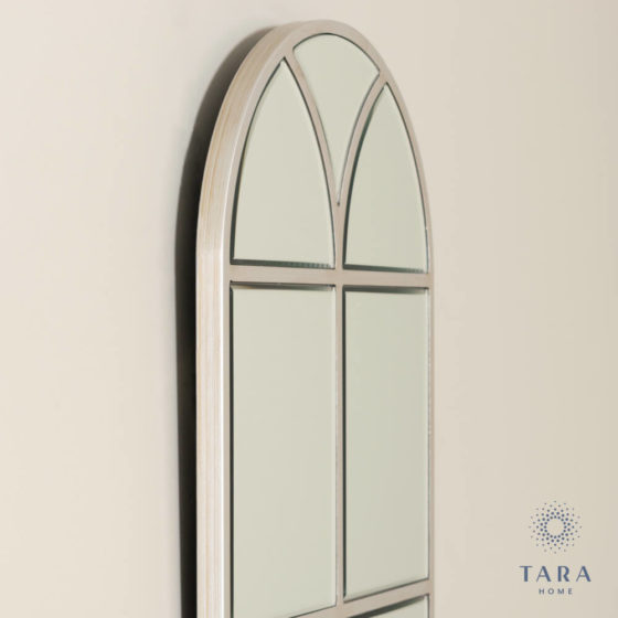 Slim Palladian Window Mirror Champagne 119cm