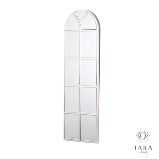 Slim Palladian Window Mirror Champagne 119cm