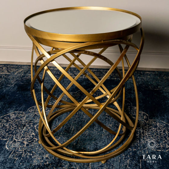 Spirals Set of 2 Side Tables – Gold