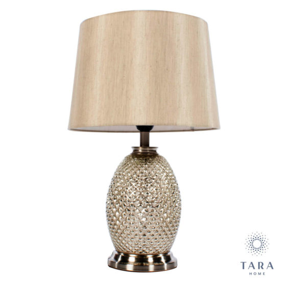 Acorn Speckled Table Lamp Silver + Gold 48cm