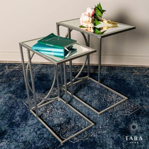 Franklin Set of 2 Sofa Tables - Silver