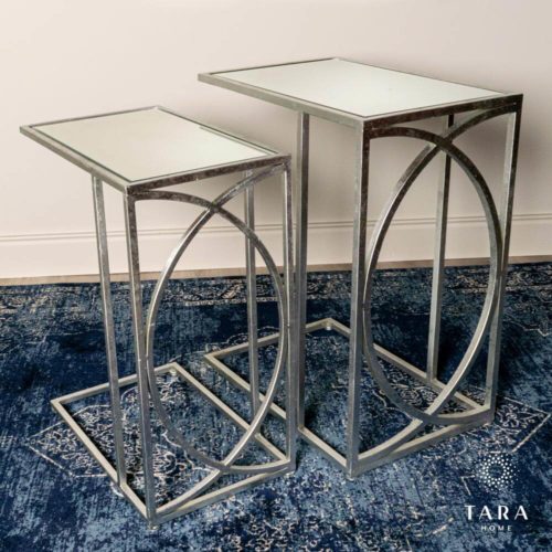 Franklin Set of 2 Sofa Tables - Silver