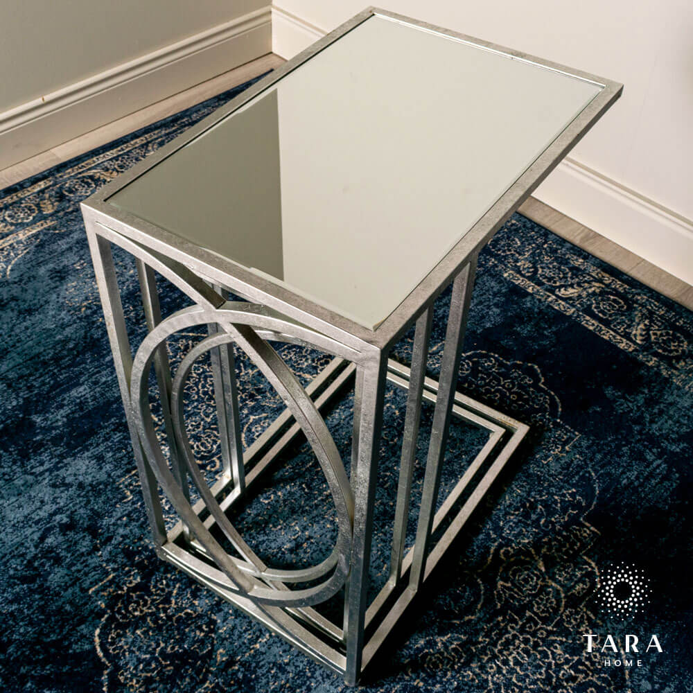 Franklin Set of 2 Sofa Tables Silver